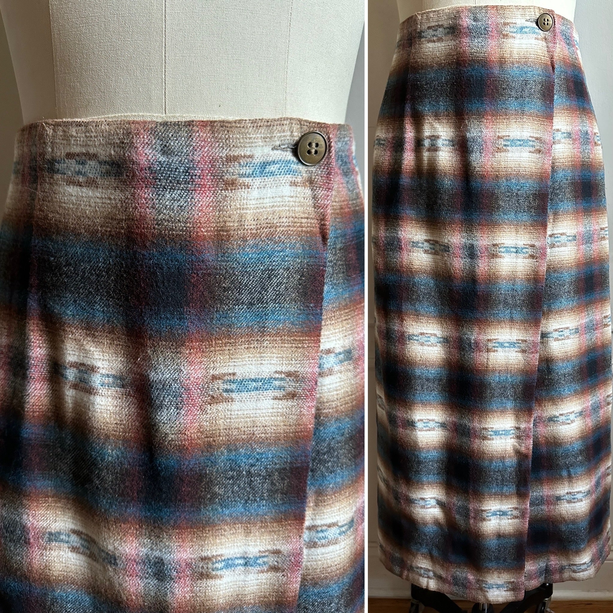 Vintage South West Wrap Maxi Skirt