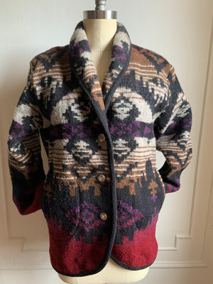 Vintage Woolrich Wool Blanket  Blazer Coat Jacket