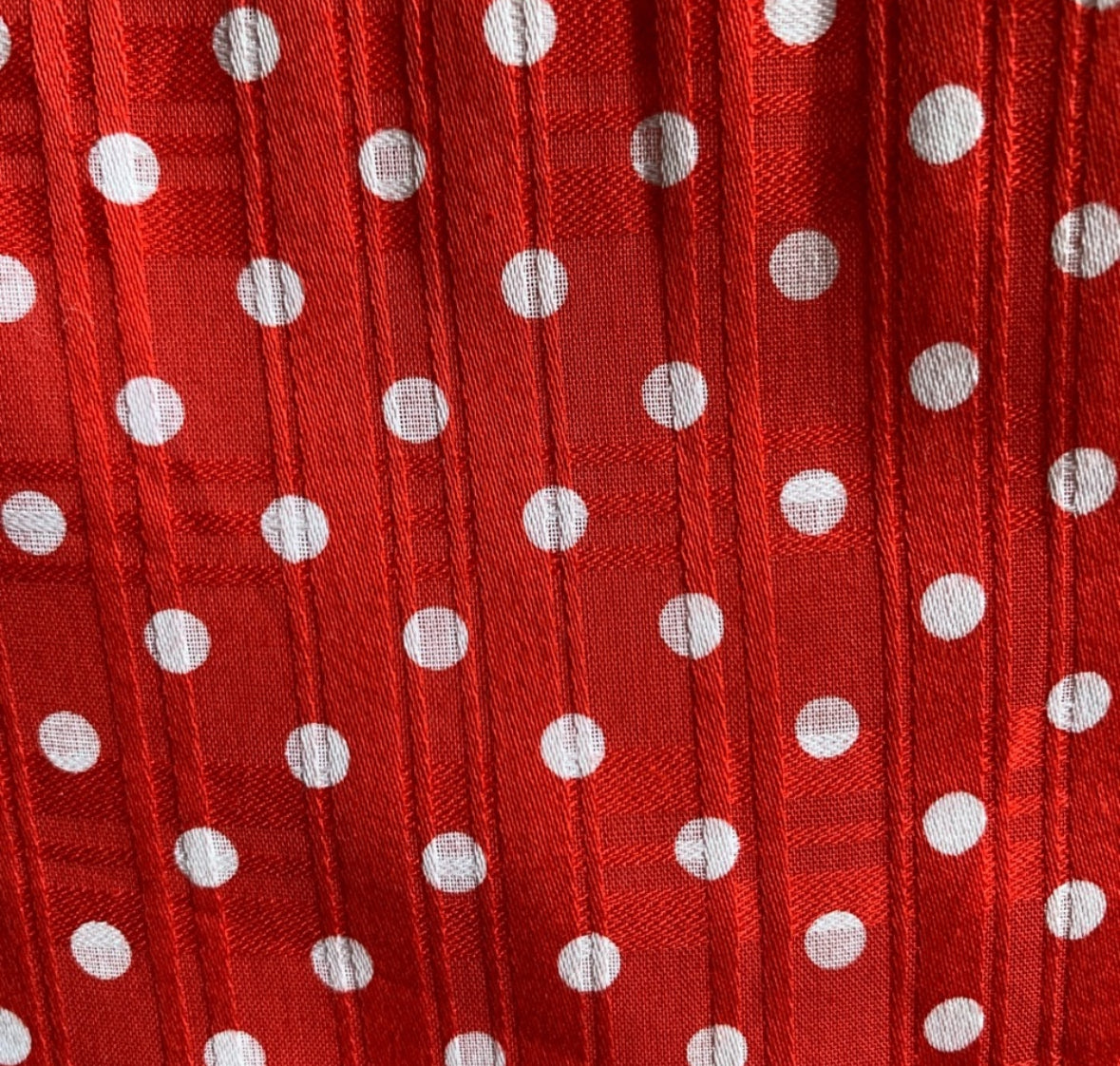 Vintage Red and White Polka Dot  Midi Dress