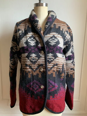 Vintage Woolrich Wool Blanket  Blazer Coat Jacket