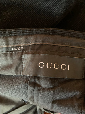 Gucci Black Women’s Corduroy Trouser Pants