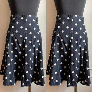 Vintage 80s High Waist Polka Dot Mini Skirt