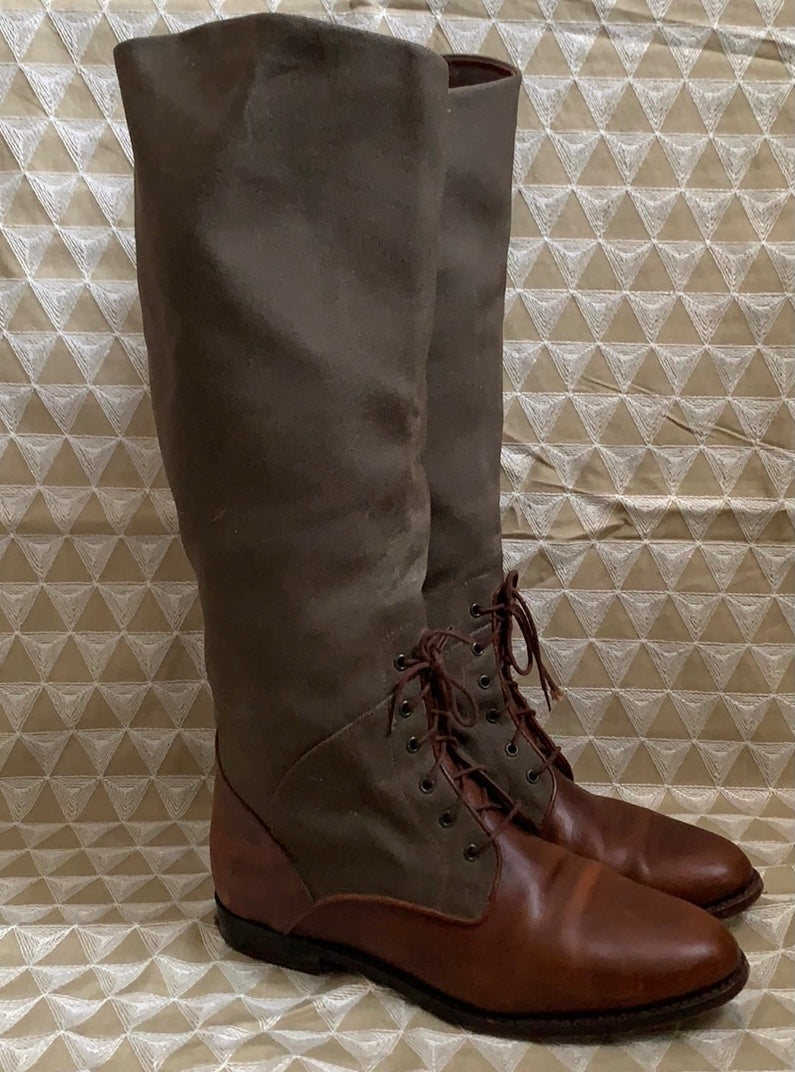 Vintage Cole Haan Country Oxford Brown and Green Boots