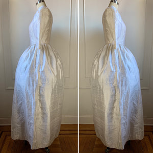 Vintage Laura Ashley Cream Silk Wedding Dress