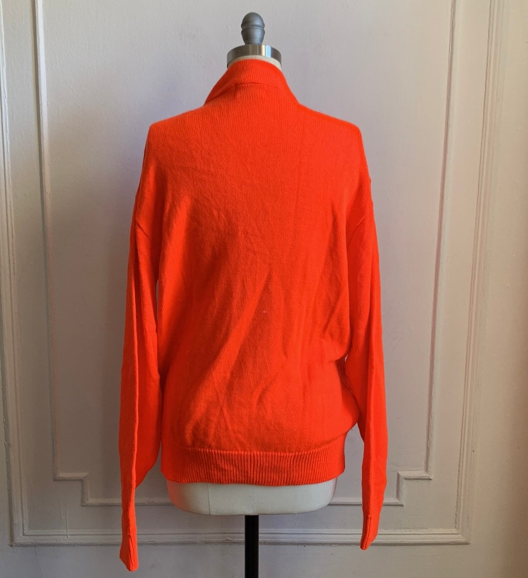Vintage Foxhead Neon Orange Long Sleeve Sweater