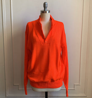 Vintage Foxhead Neon Orange Long Sleeve Sweater